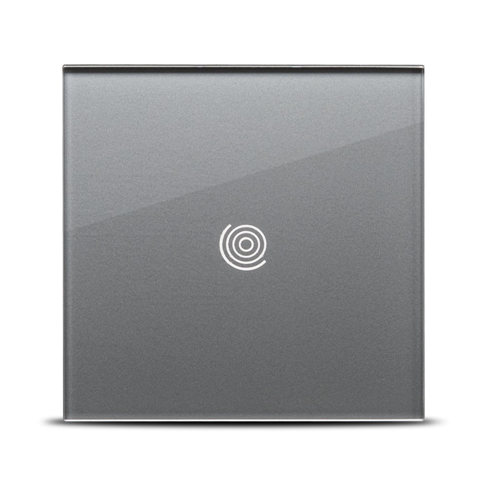 Panou gri simplu 1T Sticla, aparataj touch PULSAR NS - imagine 6